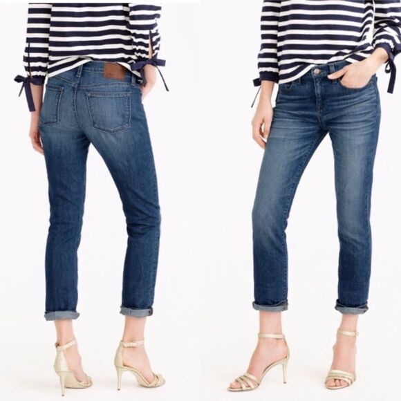 J. Crew Broken in Boyfriend Jeans Women’s size 25 Comfort Stretch Distressed - Picture 1 of 12